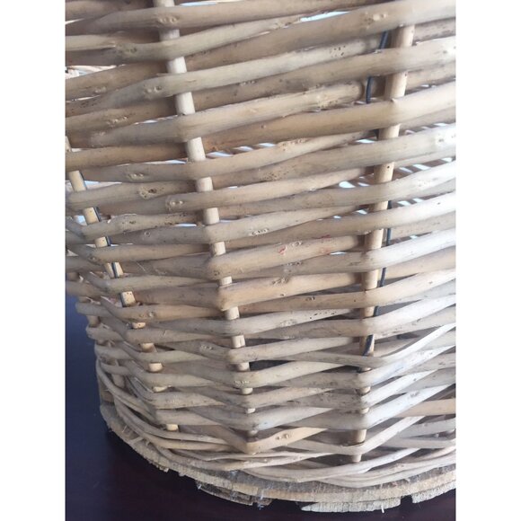 Vintage Carboy Demijohn Wine Wicker Basket Base With Straw Wicker Handles - Picture 3 of 8